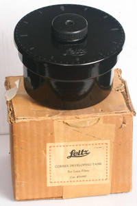 LEITZ CORREX Developing Tank "Vintage" for LEICA film, in original box, MINT!