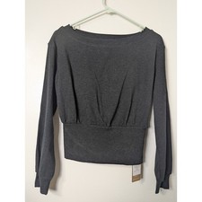 OGL Move Brami Top Size S Wide Waistband Stretch Wool Blend Built In Bra NEW