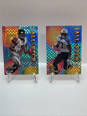 2024 Topps Chrome Football- All-Etch X-Fractor Lot - Eddy George & Michael Vick