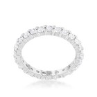 Stunning .92 TCW 2.5 mm Round Cut CZ Stackable Eternity Bridal Band Ring Size 10 — photo 3