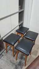 Vintage Retro 1960s stools Tapered legs  lot of 4