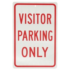 Global Industrial Visitor Parking Only Aluminum Sign .063mm Thick