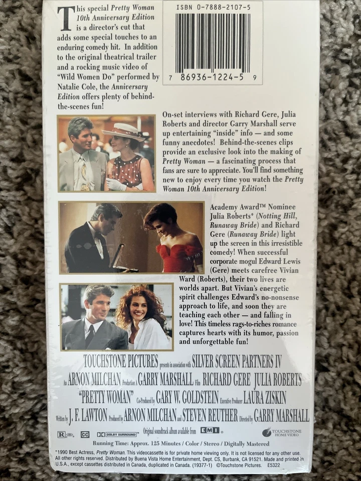 Vintage Pretty Woman Factory Sealed VHS Cassette Tape Minty Foto 2 de 4