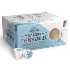 Cappuccino Pods, French Vanilla, Single Serve, 50 Count (Pack of 1) - Packagi...
