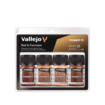 Vallejo 73.194 Rust & Corrosion Pigment Powder (Set of 4 35ml Bottles)