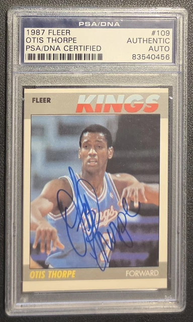 *VERY RARE* 1987 Fleer Otis Thorpe RC Rookie #109 *AUTOGRAPH PSA/DNA Authentic*