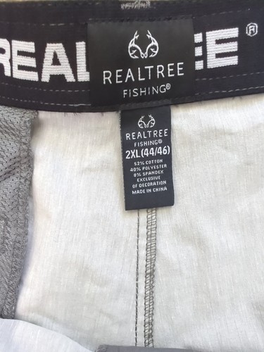 Realtree Aspect Fishing Board Shorts Sz 2XL (44/46) Gray Camo Adjustable Belt - Picture 3 of 6
