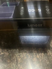 Luma Nugget Countertop Ice Maker,44 lbs in 24 Hours,Black Stainless Steel Machin