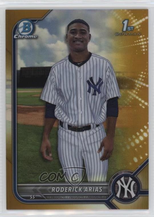 2022 Bowman Chrome Prospects Gold Refractor 46/50 Roderick Arias #BCP-153 0w27