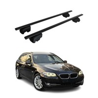DachträGer GrundtäGer FüR Bmw 5Er F11 Touring 2009-2017 75Kg Metall Schwarz 2X