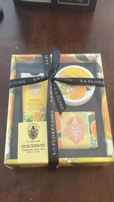 La Florentina Boboli Citrus Hand Care Gift Set 3 Piece Italy Scrub Cream Soap