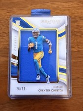 2023 Panini Immaculate Clearly Rookie Jerseys 52/99 Quentin Johnston