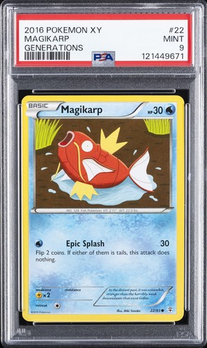 Magikarp graded PSA 9 for sale on eBay
