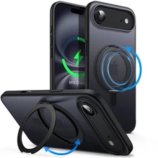 360° Rotatable Ring Case for iPhone 17 Air 6.5-Inch, Compatible with MagSafe