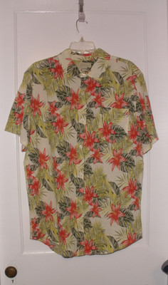 Salty Weekend Crinkly Cotton Floral Hawaiian Style Shirt XXL
