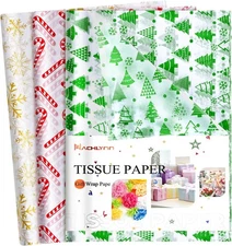 NACHLYNN 90 Sheets Christmas Tissue Paper 20 x 14 inches Baby Bright Color 