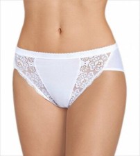 SLOGGI mutandina sgambata in cotone con pizzo CHIC TAI confezione 1 slip BIANCO