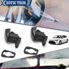 2 pcs Windshield Washer Nozzle Spray Sprayer Jet For Toyota Corolla Camry E120