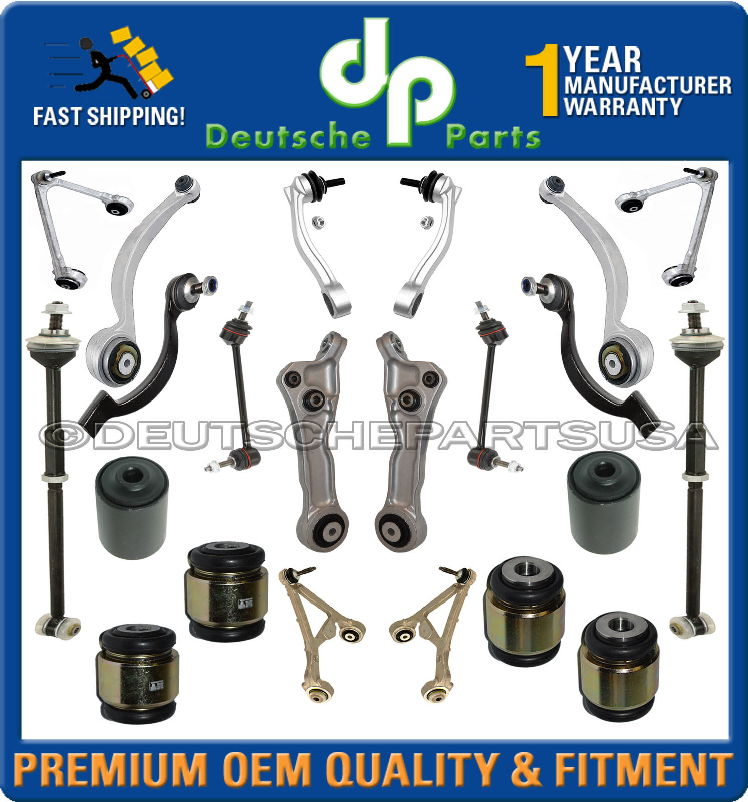 UPPER + LOWER FRONT + REAR CONTROL ARMS BALL JOINTS Tie Rods for JAGUAR ...