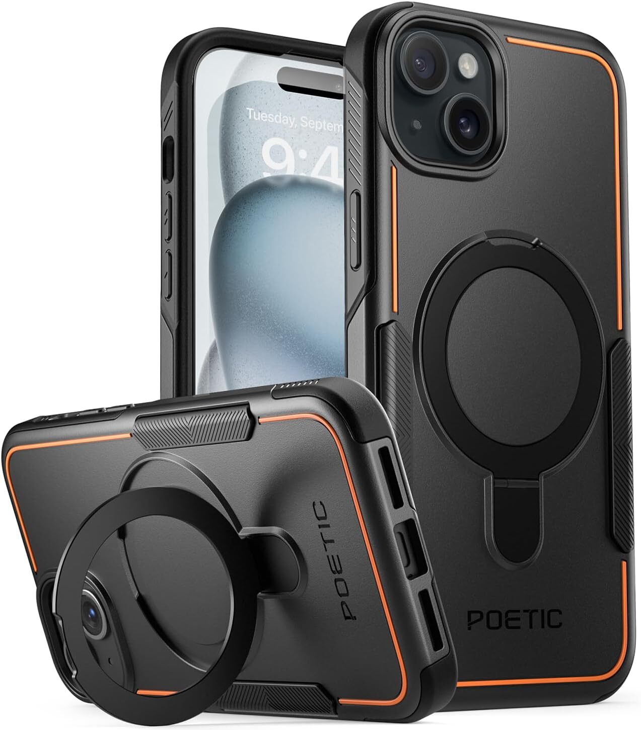 Neon MagPro Case Designed for iPhone 15 5G 6.1 inch,[Compatible with MagSafe] Du