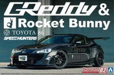 Aoshima 1/24 Model Car Kit Toyota 86 Greddy & Rocket Bunny w/Volk Racing Wheel