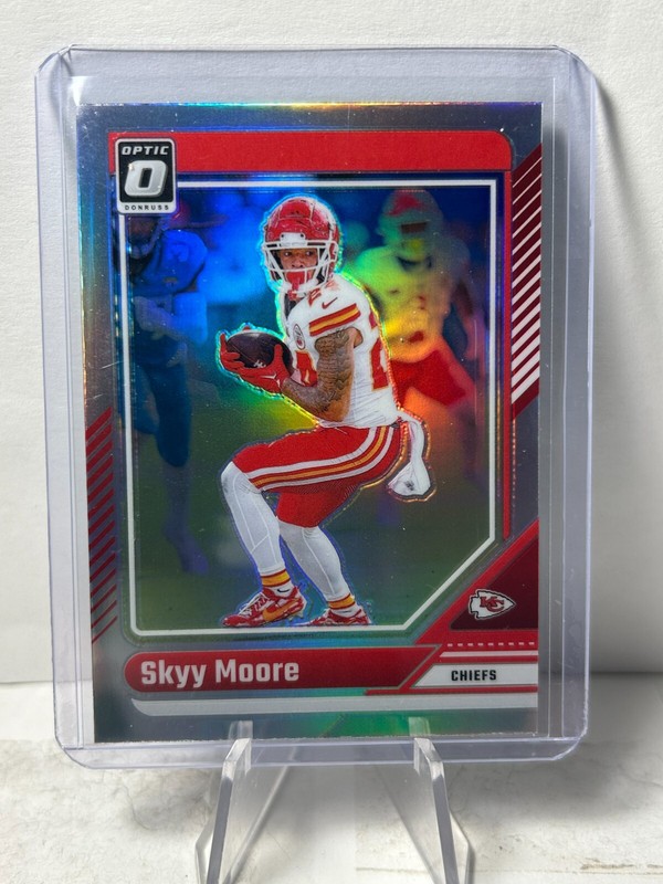 Skyy Moore 2024 Donruss Optic Silver Prizm Kansas City Chiefs