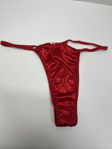 Mutandine perizoma vintage delicate seconda pelle effetto bagnato raso taglia L retro a rete - Foto 5 di 5