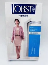 JOBST Opaque Natural 15-20 mmHg Compression Stockings Knee Closed Toe XLarge NEW