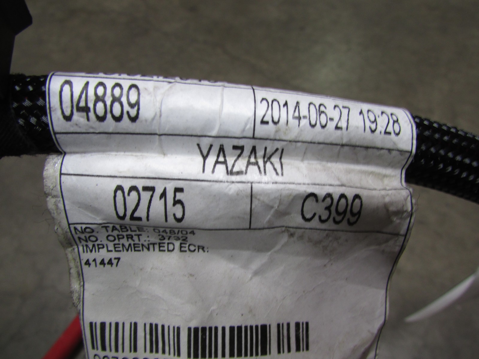 Maserati Ghibli, Positive Battery Cable, Wire Harness, Used, P/N 6700065530