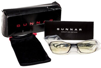 Gunnar Optiks Scope Computer Gaming Glasses Onyx/Carbon Amber Blue Light Blocker