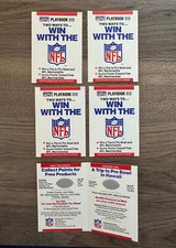 1990 Pro Set Football - Win With The NFL Playbook III - 5 game cards, unused