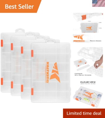 Tackle Boxes, Plastic Box, Plastic Storage Organizer Box with Removable Divid...