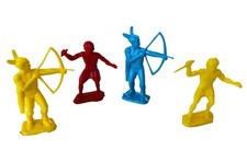 MPC native indians toy soldiers army men lot vtg western 1960s marx yellow blue