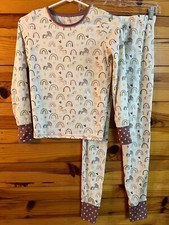 Matilda Jane Sutton Jammies EUC Just Imagine Rainbow Unicorn Pajama Set Size 14
