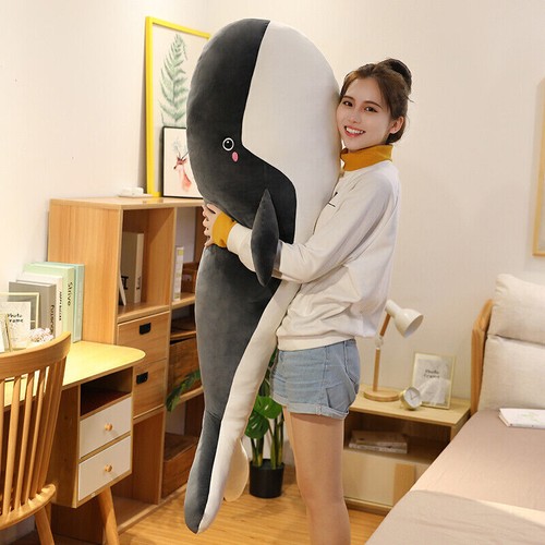Giant Whale Plush Toy Big Soft Sleeping Stuffed Pillow Sea Animal Doll Club Gift - Picture 6 of 16