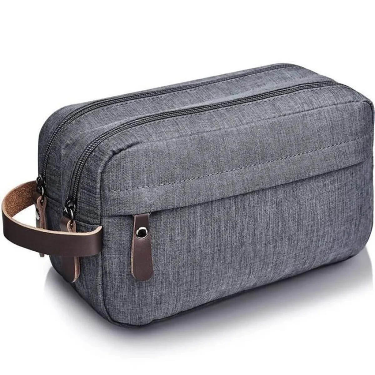 Trousse de Toilette Homme Voyage à Compartiments Imperméable Denim Gris