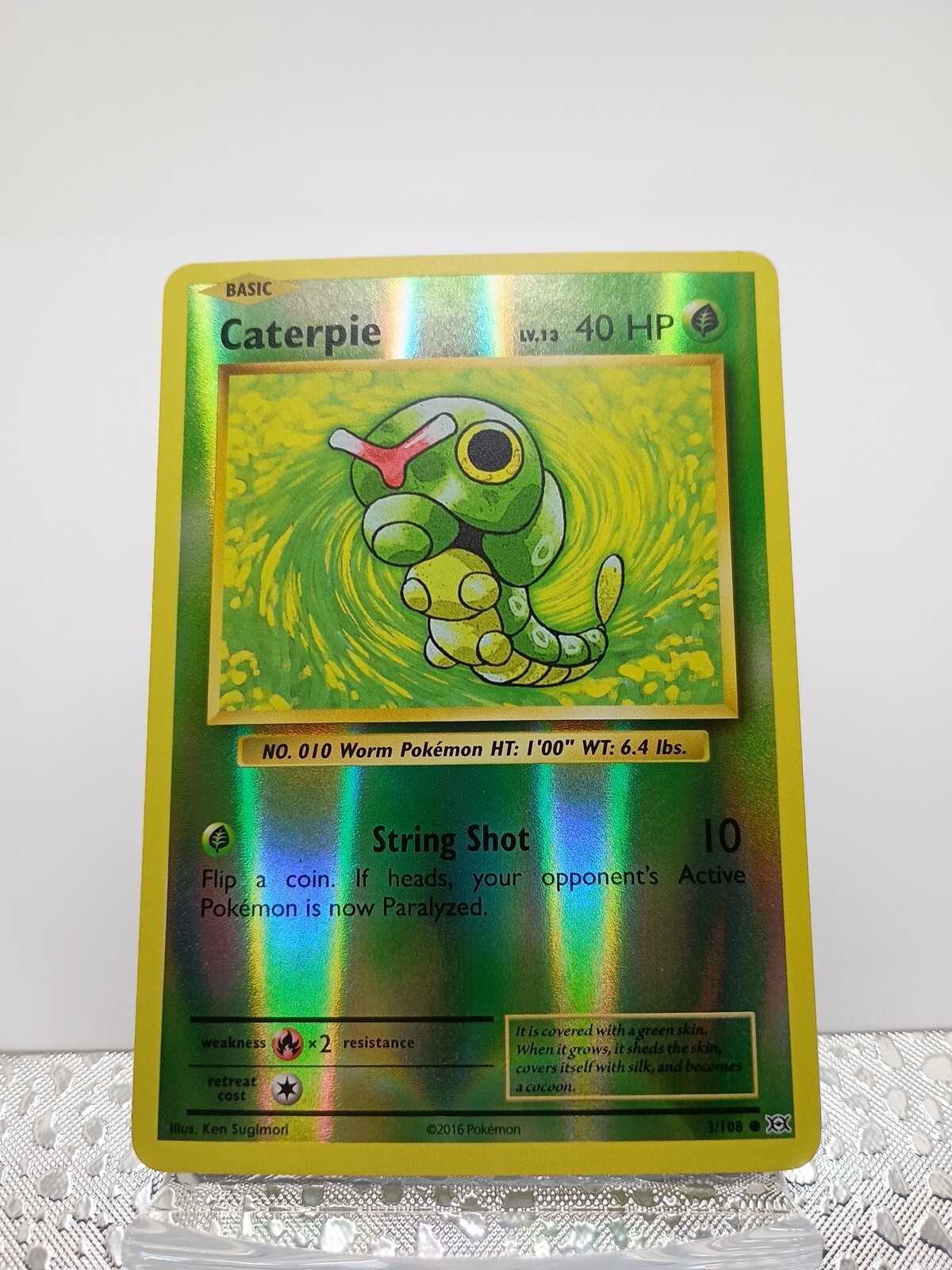 Pokemon XY EVOLUTIONS CATERPIE REVERSE HOLO (3/108) NM eBay