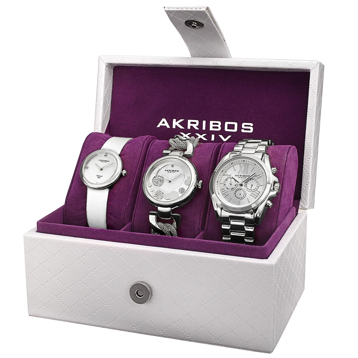 Akribos xxiv hotsell women's quartz diamond