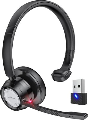 Link Dream Bluetooth Headset mit Mikrofon & USB Dongle Noise Cancelling Wireless