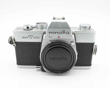 Minolta SRT 100 Silver 35mm SLR Film Camera Body with Body Cap READ  17839 