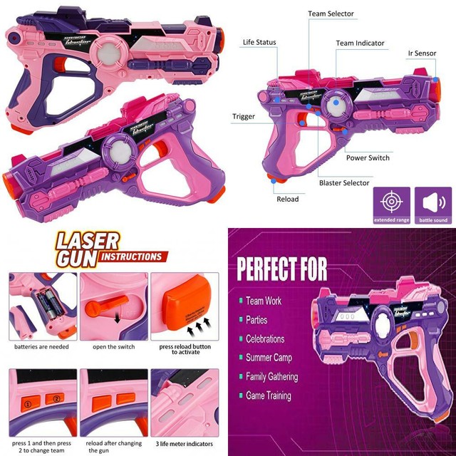 Liberty Imports Pink Infrared Laser Tag 2 Players Game Set for Kids - | eBay