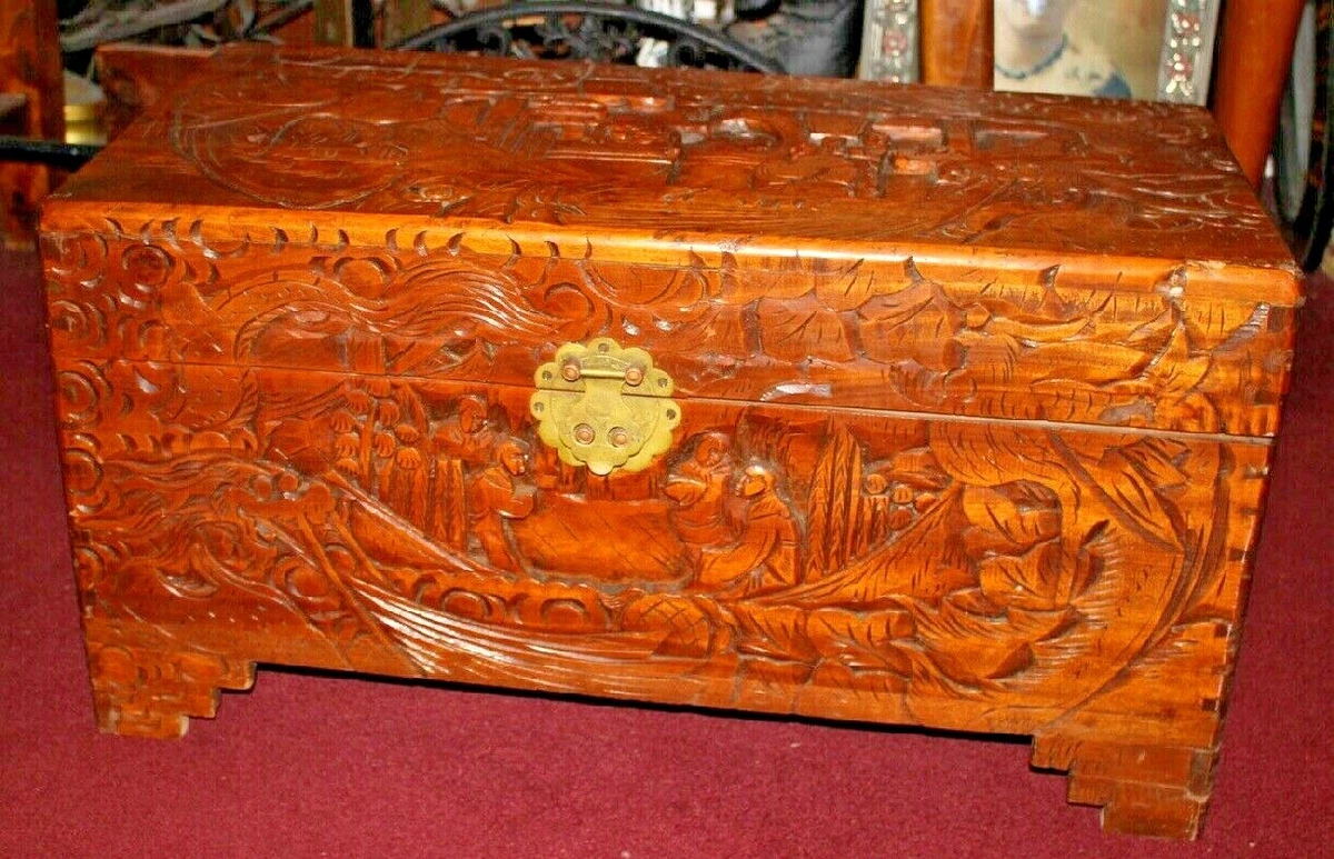 Second hand wooden chest deals