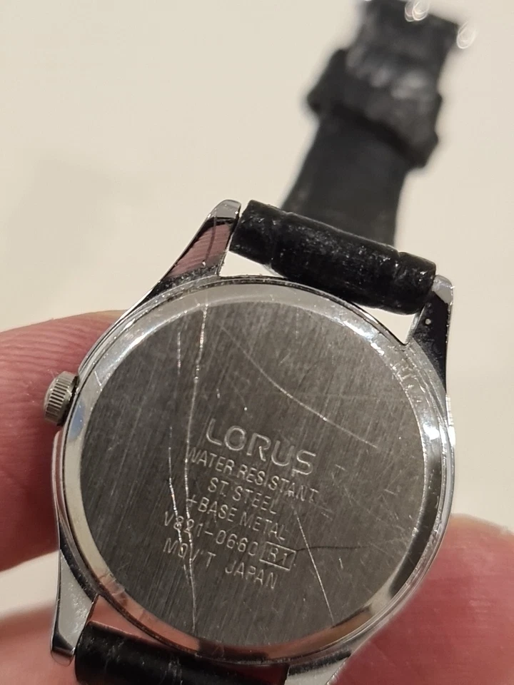 Lorus Watch with Black Leather Band - V821-0660 - Fast Post - image 4 of 4