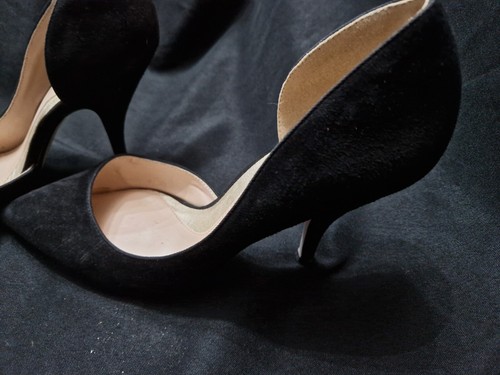COAST WOMEN'S BLACK SUEDE HEELED SHOES - WORN ONCE IN ORIGINAL BOX - Picture 4 of 9