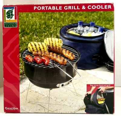 Portable Grill + Cooler Bag Carrying Case Camping BBQ Excalibur Electronics