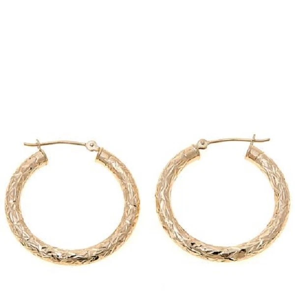 Hsn gold hoop earrings deals