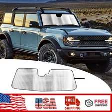 Car Windshield Sun Shade UV Heat Block Cover Accessory For 2021+ Ford Bronco US