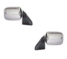 Mirrors For 1988-1998 Gmc Chevy Truck Ck 1500 2500 3500 Manual Pair Stainless