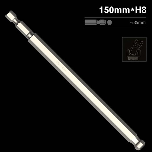 1/4" Shank Hex Magnetic Screwdriver Drive Drill Bits Ball Head H2/2.5/3/4/5/6/8 - Picture 28 of 28