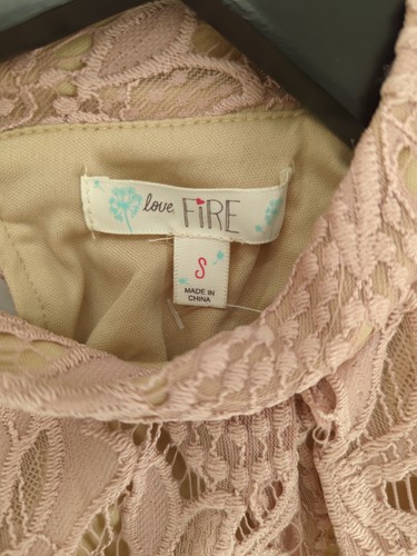Love, Fire Women's T-Shirt S Pink Nylon with Polyester Basic - Picture 5 of 5